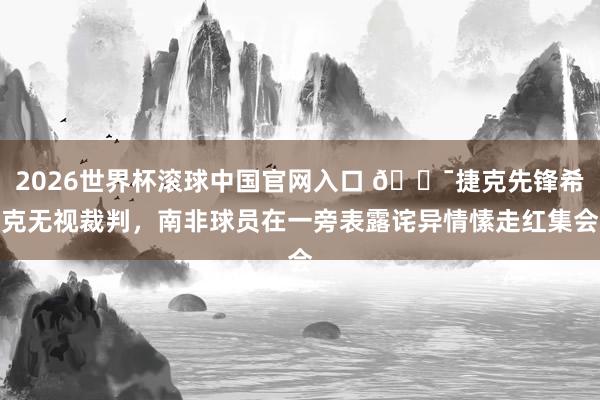 2026世界杯滚球中国官网入口 😯捷克先锋希克无视裁判,南非球员在一旁表露诧异情愫走红集会